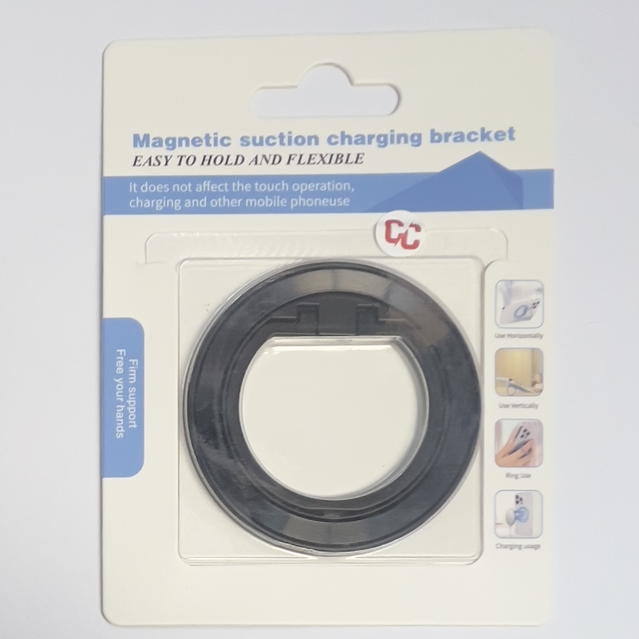 Suport telefon cu conectare magnetica Negru